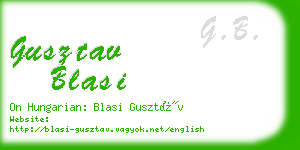 gusztav blasi business card